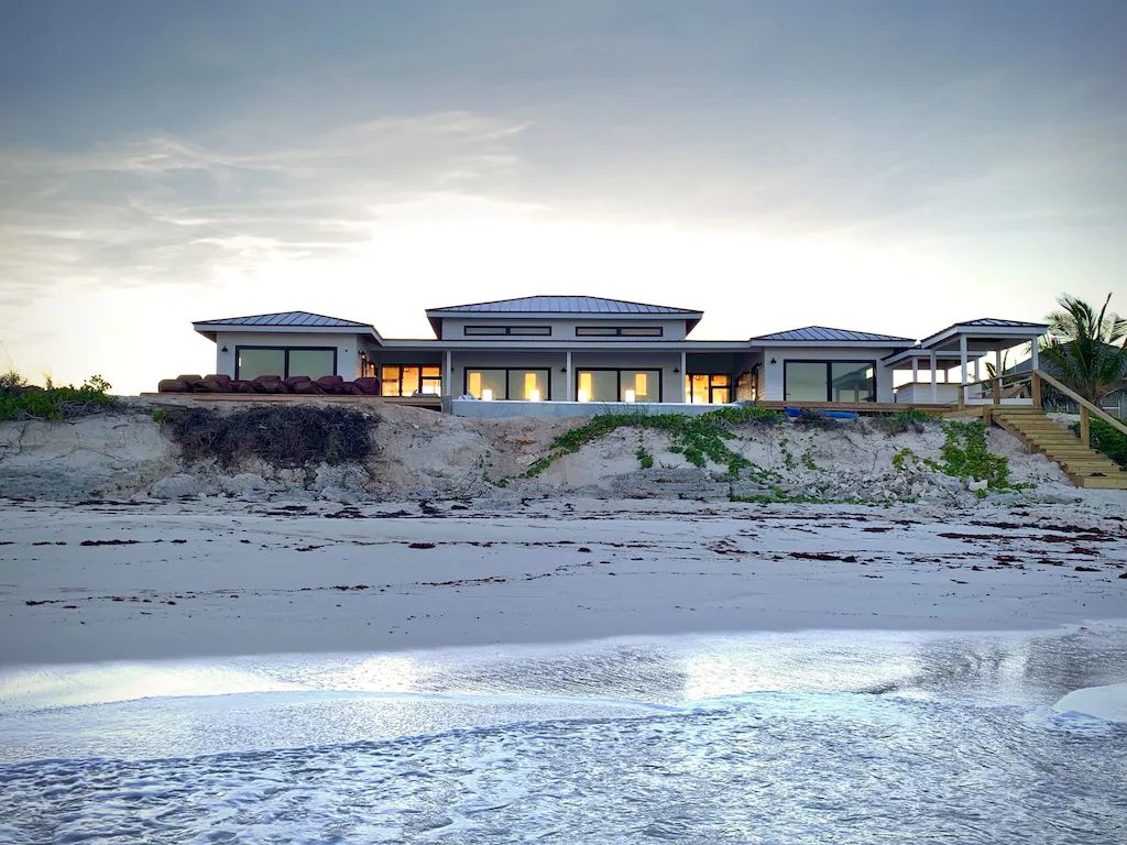 Beau Soleil Beach House viewed from its private beach